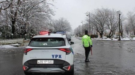 DYP qarlı hava şəraiti ilə əlaqədar sürücülərə müraciət edib
