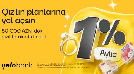 Aylıq cəmi 1%-dən qızıl təminatlı kredit!