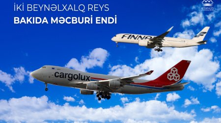 İki təyyarə Heydər Əliyev Beynəlxalq Aeroportuna məcburi eniş edib