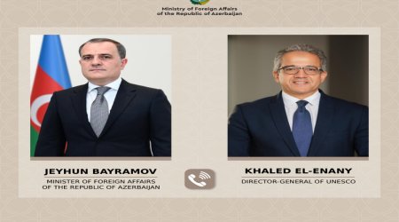 Ceyhun Bayramov UNESCO-nun Baş direktoru ilə telefon danışığı aparıb