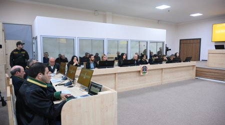 Ermənistan vətəndaşlarının məhkəməsi təqsirləndirilən şəxslərin son söz çıxışları ilə davam etdirilib