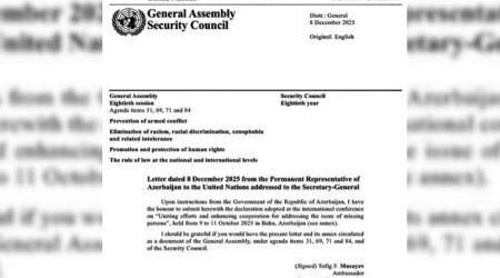 Bakı Bəyannaməsi BMT-nin rəsmi sənədi kimi dərc olunub