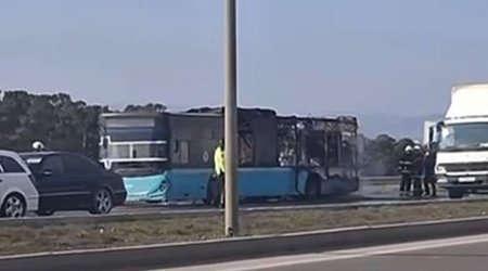 Abşeronda avtobusda yanğın baş verib, xəsarət alan yoxdur