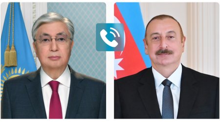 Qazaxıstan prezidenti Əliyevə zəng edib
