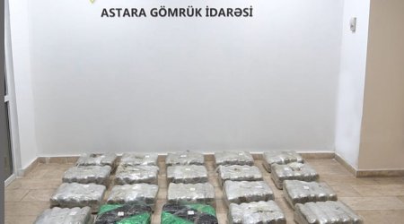 Astara Gömrüyündə İrandan Rusiyaya tranzit edilən yükdə 148 kiloqramdan çox narkotik aşkarlanıb