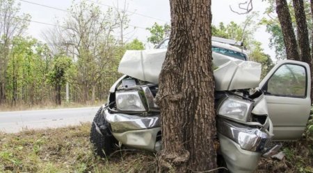 Qaxda avtomobil ağaca çırpılıb, sürücü ölüb