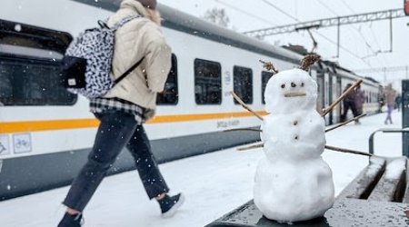 В Краснодарском крае из-за снегопада задержано 55 поездов