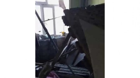 Şabranda mənzilin tavanı çöküb, xəsarət alanlar var