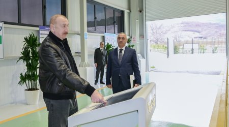 Əliyev&ldquo;Qozlukörpü&rdquo; Su Elektrik Stansiyasının açılışında iştirak edib
