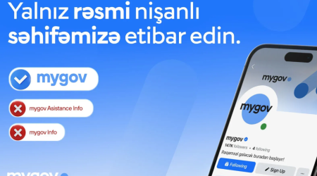 &ldquo;mygov&rdquo; platforması adından yayılan saxta elanlarla bağlı XƏBƏRDARLIQ