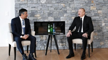 Prezident Davosda Braziliyanın "BTG Pactual" şirkətinin sədri ilə görüşüb