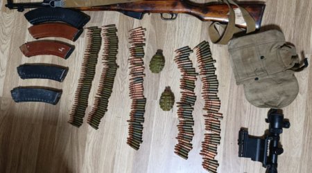 Polis qanunsuz saxlanılan silah-sursat aşkarlayıb