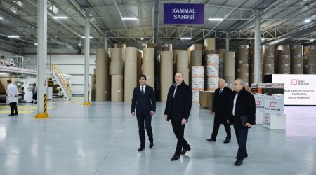 
Karton və qutu taralarının istehsalı müəssisəsininaçılışı olub