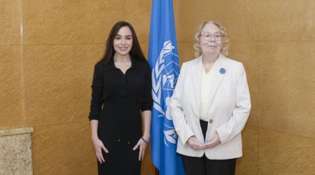 Leyla Əliyeva BMT-nin Cenevrədəki ofisinin baş direktoru ilə görüşüb