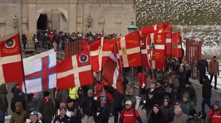 В Дании у посольства США прошла акция протеста из-за ситуации с Гренландией