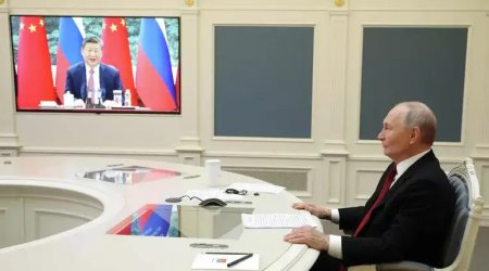 Putin və Si Cinpin Ukrayna münaqişəsinin sülh yolu ilə həllini müzakirə ediblər