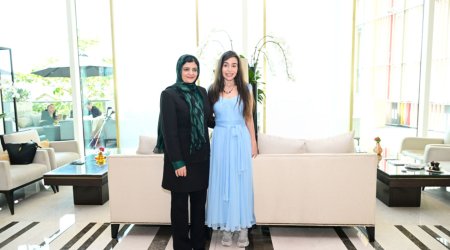 Leyla Əliyeva Zarqa Yaftalı ilə görüşüb