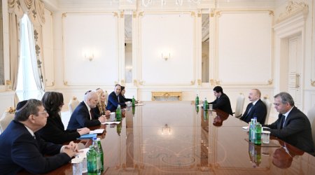 İlham Əliyev ABŞ-nin Əsas Amerika Yəhudi Təşkilatlarının Prezidentləri Konfransının nümayəndə heyətini qəbul edib