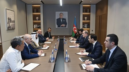 Bayramov Ərəb Parlamentinin prezidenti ilə Yaxın Şərqdəki vəziyyəti müzakirə edib