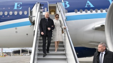 İlham Əliyev xanımı ilə birlikdə Almaniyaya səfər edib