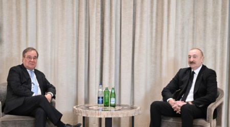 İlham Əliyev Münxendə Bundestaqın xarici siyasət komitəsinin sədri ilə görüşüb