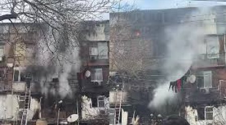 Bakıda bina yanıb, sakinlər təxliyyə edilib
