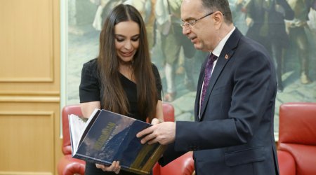 Leyla Aliyeva meets Albanian president