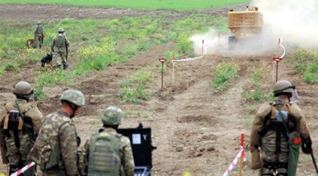 В освобождённых районах Азербайджана за неделю обезврежено более 999 мин и взрывоопасных предметов
