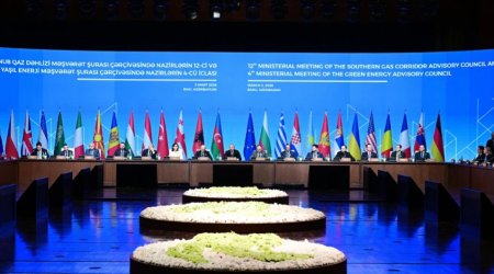 Əliyev Cənub Qaz Dəhlizi Məşvərət Şurası çərçivəsində nazirlərin 12-ci iclasında iştirak edir