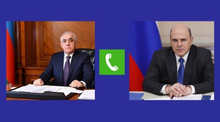 Baş nazir Əli Əsədov Rusiya Hökumətinin sədri Mixail Mişustinlə telefonla danışıb