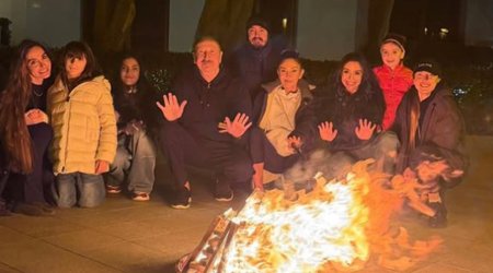 Алиевы у праздничного костра