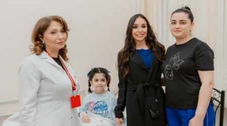 Leyla Əliyeva Bakıda Uşaq Klinik Xəstəxanasını ziyarət edib