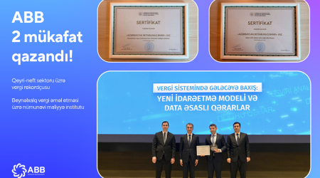 BB Dövlət Vergi Xidmətinin 2 mükafatını qazandı