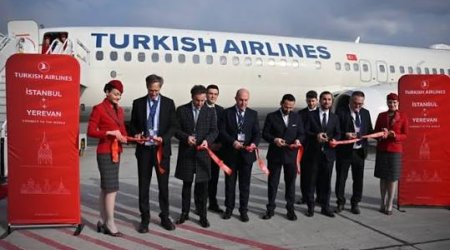 Первый рейс Turkish Airlines из Стамбула в Ереван