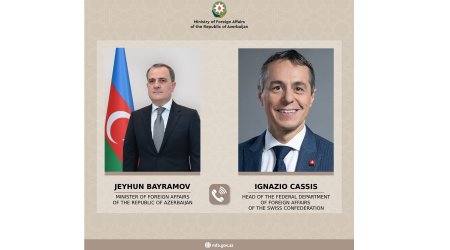 Azərbaycan və İsveçrə XİN rəhbərləri Yaxın Şərqdəki vəziyyəti müzakirə ediblər