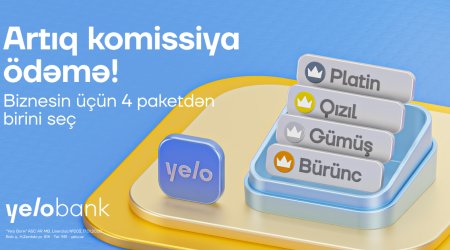 Biznes xərclərinə nəzarət Yelo Bank-ın tarif paketləri ilə daha rahatdır!