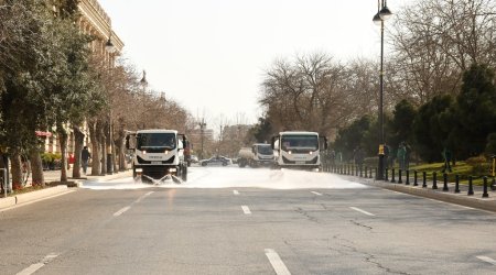 Bu gün Bakıda 537 küçə yuyulub