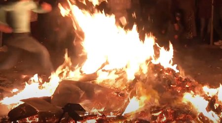 Mingəçevirdə bayram tonqalı yanğına səbəb oldu