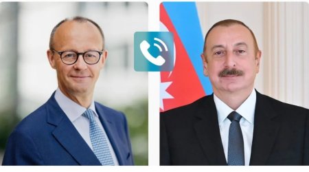Əliyev Almaniya Kansleri Fridrix Mertslə Yaxın Şərqi müzakirə edib
