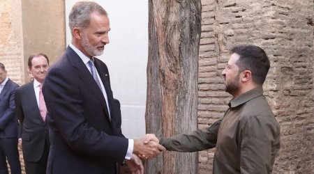 VI Felipe Madriddə Zelenskini qəbul edib