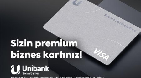 Sahibkarlar üçün yeni imkanlar: Unibank Visa Platinum Business kartı