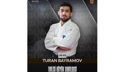 Азербайджанский дзюдоист завоевал серебряную медаль на турнире "Большого шлема"