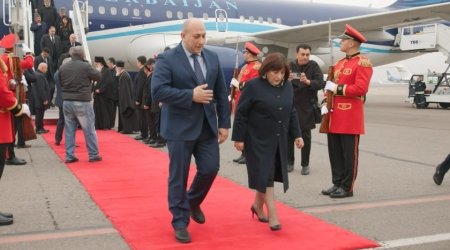 Сахиба Гафарова прибыла с визитом в Грузию