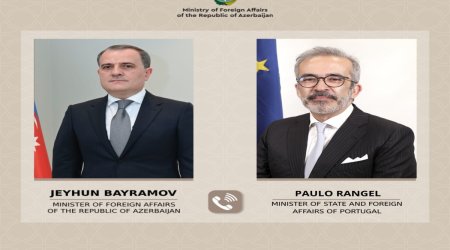 Ceyhun Bayramov portuqaliyalı həmkarı ilə telefon danışığı aparıb