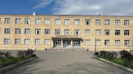 Güclü külək məktəb binasına zərər vurub