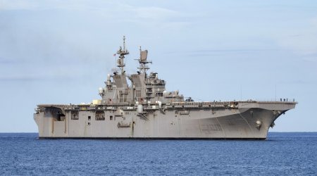 US denies Iran&rsquo;s claim it struck USS Tripoli carrying 3,500 on board