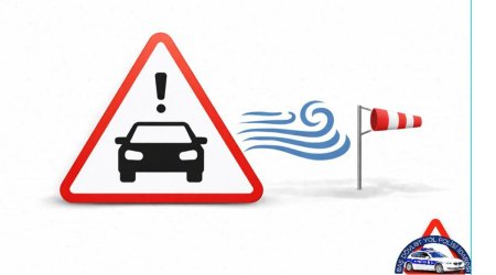 
Yol polisi küləkli hava ilə bağlı hərəkət iştirakçılarına müraciət edib