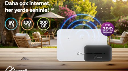 Azercell-dən &ldquo;MiFi&rdquo; və &ldquo;Wi-Fi&rdquo; cihazları ilə istənilən yerdə onlayn ol!