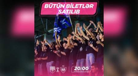 &ldquo;Sabah&rdquo; - &ldquo;Qarabağ&rdquo; matçına bütün biletlər satılıb