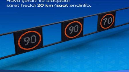 Zığ dairəsi-Hava Limanı yolunda sürət həddi endirilib